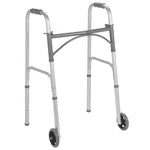 Folding Walker  Steel  Two Button  w/5  Wheels  Case/4