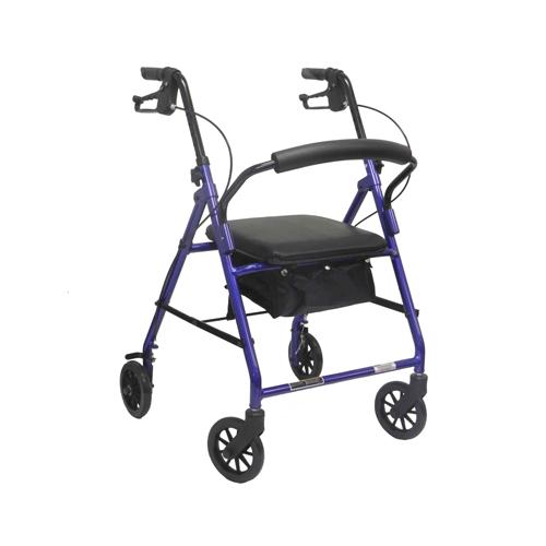 Aluminum Rollator w/Loop Brake Burgundy  4-Wheel