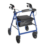 Rollator 4-Wheel with Pouch & Padded Seat Blue - Drive