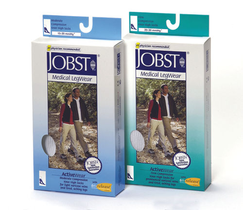 Jobst Active 15-20 Knee-Hi Socks Black Medium