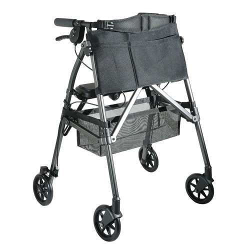 EZ Fold-N-Go Rollator - Black Walnut    (each)