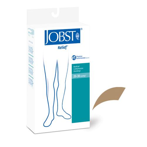 Jobst Relief 20-30 Thigh-Hi Open Toe Beige Large