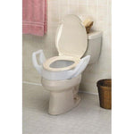 Elevated Toilet Seat w/Arms Elongated 19  Wide