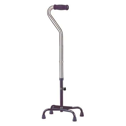 Quad Cane Heavy Duty Chrome Large Base 500# Capacity