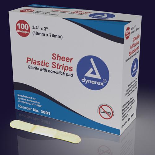 Adhesive Bandages Sterile Butterfly 3/8 x1-13/16  Bx/100