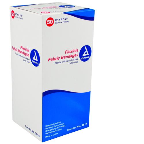 Flexible Fabric Adh Bandages 2 x 4-1/2  XL  Bx/50