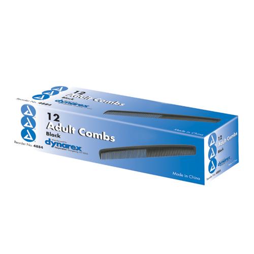 Combs-7   Bx/12  Black Plastic