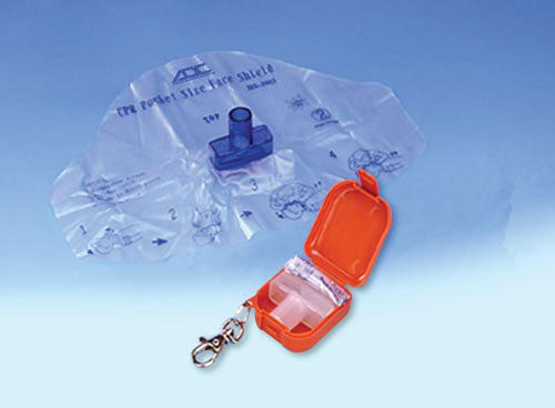 Adsafe CPR Face Shield Plus w/Mouthpc & 1-Way Valve Orange