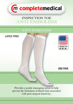 Anti-Embolism Stockings Lg/Lng 15-20mmHg Below Knee  Insp Toe