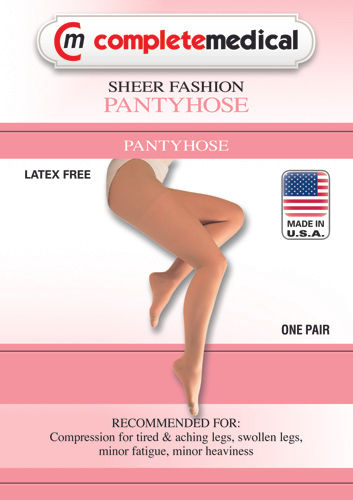 Ladies' Sheer Firm Spt  Queen+ 20-30mmHg  Panty Hose  Beige