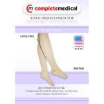 Firm Surg Wgt Stkngs 2X  Beige 20-30mmHg  Below Knee Clsd Toe