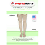 Anti-Embolism Stockings  X-Lrg 15-20mmHg Thigh Hi  Closed Toe