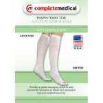 Anti-Embolism Stockings Lg/Reg 15-20mmHg Below Knee  Insp Toe