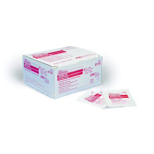 Webcol Alcohol Prep Pads Bx/200  Medium 2-Ply